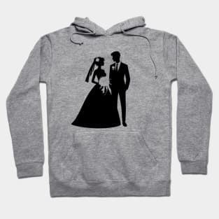 Bride and Groom Silhouette Hoodie